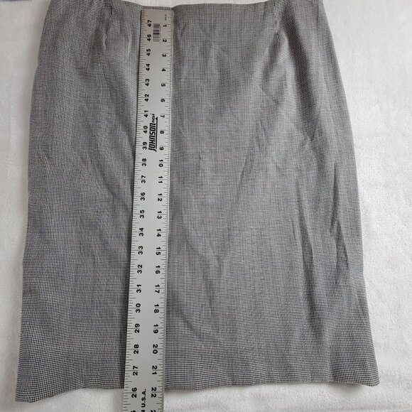 Escada Womens Black & White Houndstooth Career Pencil Skirt Size 40 Romania Made - Picture 8 of 8